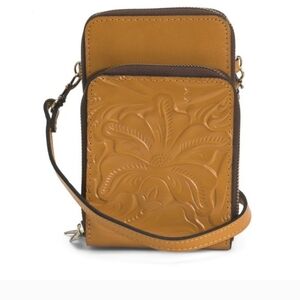 Patricia Nash Tan Embossed Crossbody Bag